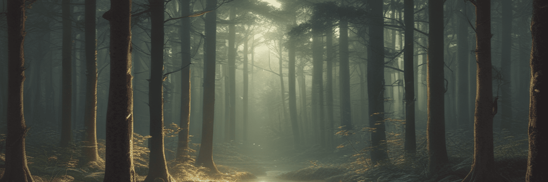 Ormanda kadim bir patika üzerinde yürüyen bir gezgin