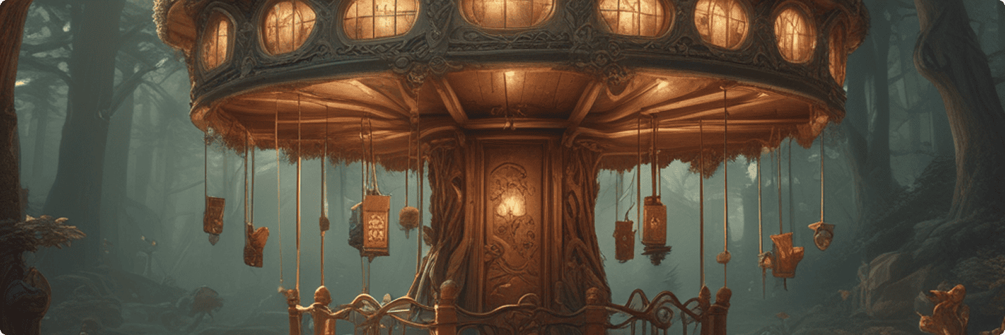 Gün doğumunda orman manzarası